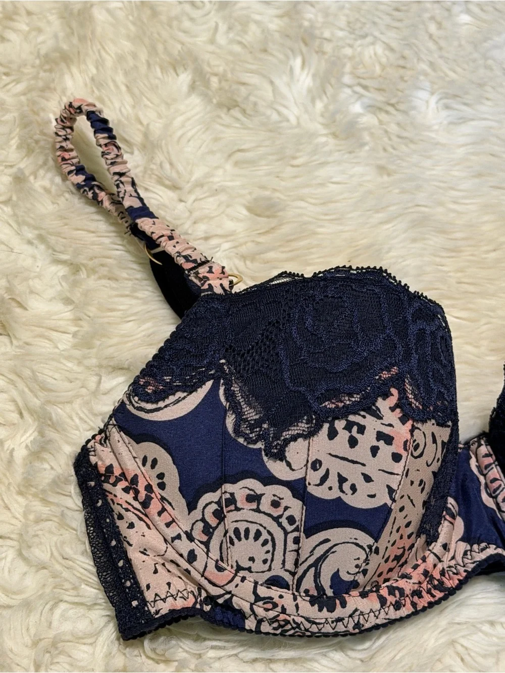 NWT Stella McCartney Ellie Leaping Bra in Paisley Print - Size 34B